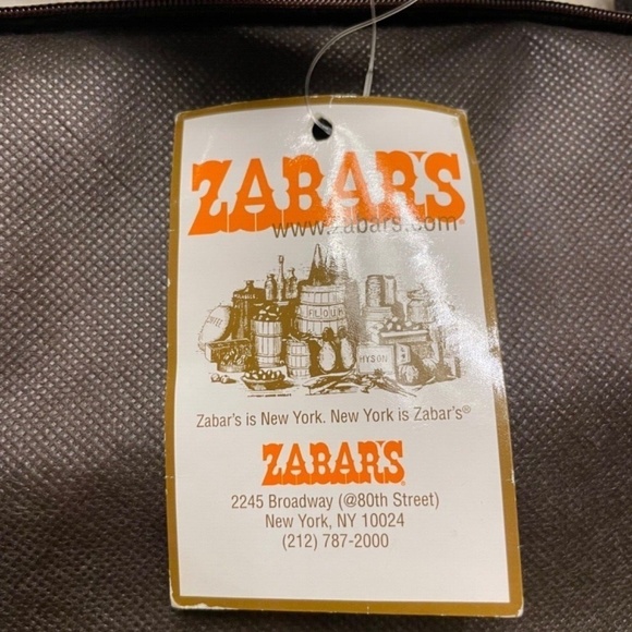 ZABAR'S Insulated Cooler Bag; Large; Brown w/ Orange with Tags - Picture 3 of 4